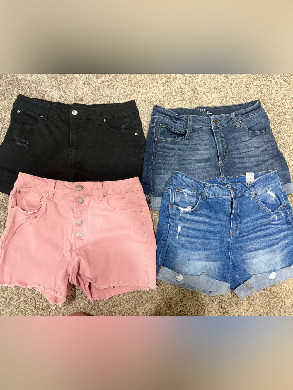 4 PAIRS size 12 Time and Tru shorts